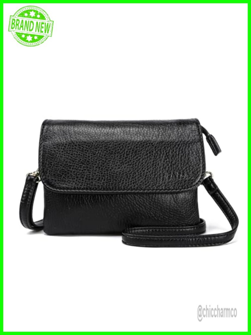 Small Crossbody Bag Vegan Leather RFID Card Slots Adjustable Strap Mini Purse